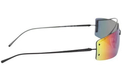 Prada SPR 61V 1AB/9Q1 Sunglasses Black/Grey/Blue/Red Mirror - Authentic Designer