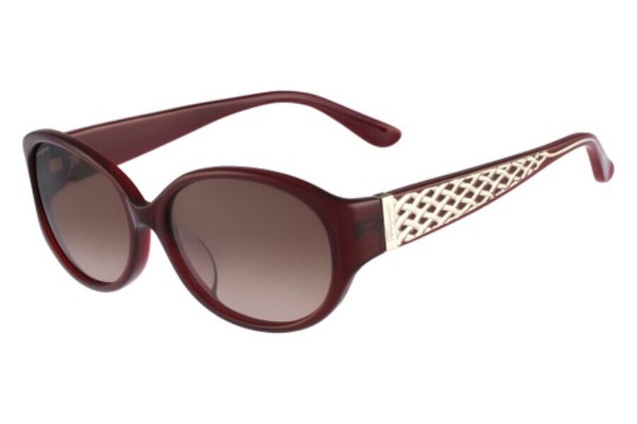 Salvatore Ferragamo SF664SA 604 Sunglasses Red/Gold w/Brown Lenses SF 665SA