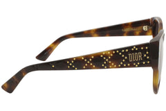 NEW Christian Dior LadyDiorStuds3 Sunglasses - Dark Havana/Red 086UR - 52-21-140