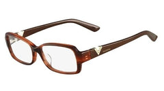 Valentino V2612R Eyeglasses Stripped Brown w/Demo Clear Lens 236 VA V 2612R 52m