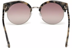 Tom Ford ALISSA FT0608 56G Havana Silver Round Mirror Sunglasses 54-21-140
