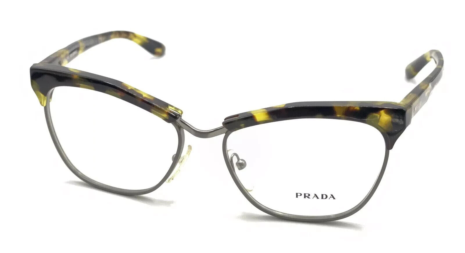 Prada VPR 14S UBN-101 Tortoise Brown Yellow Cat Eyeglasses Frames 55-16 140