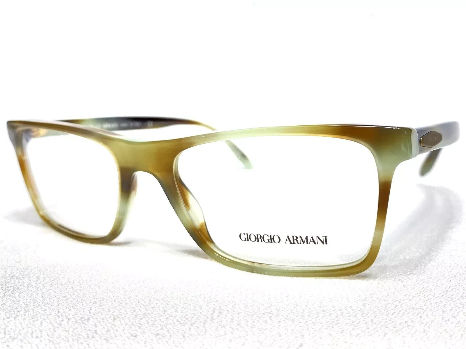 Giorgio Armani AR7163 5708 Mens Striped Green Modern Eyeglasses 55-18-145