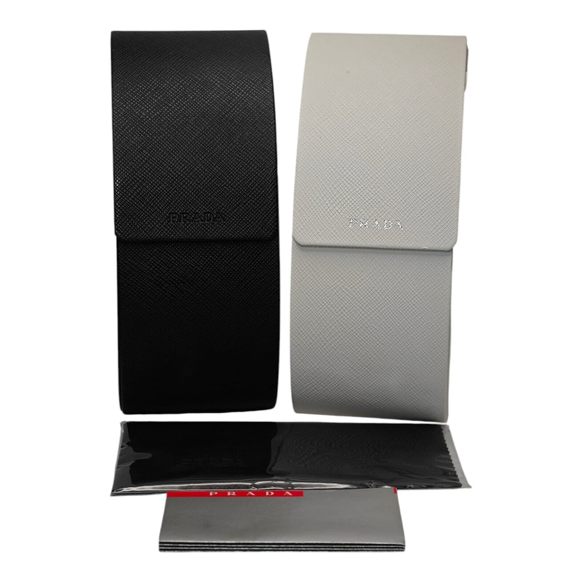Prada Eyewear Cases - Set of 2 (White and Black) - Authentic Designer Accessorie