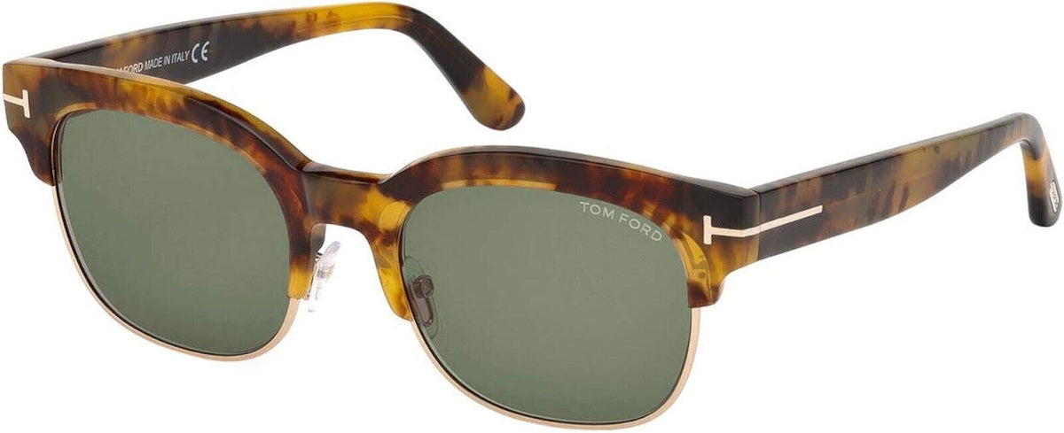 Tom Ford Harry-02 TF597 Sunglasses Havana w/Green 53mm Lens 55N FT0597